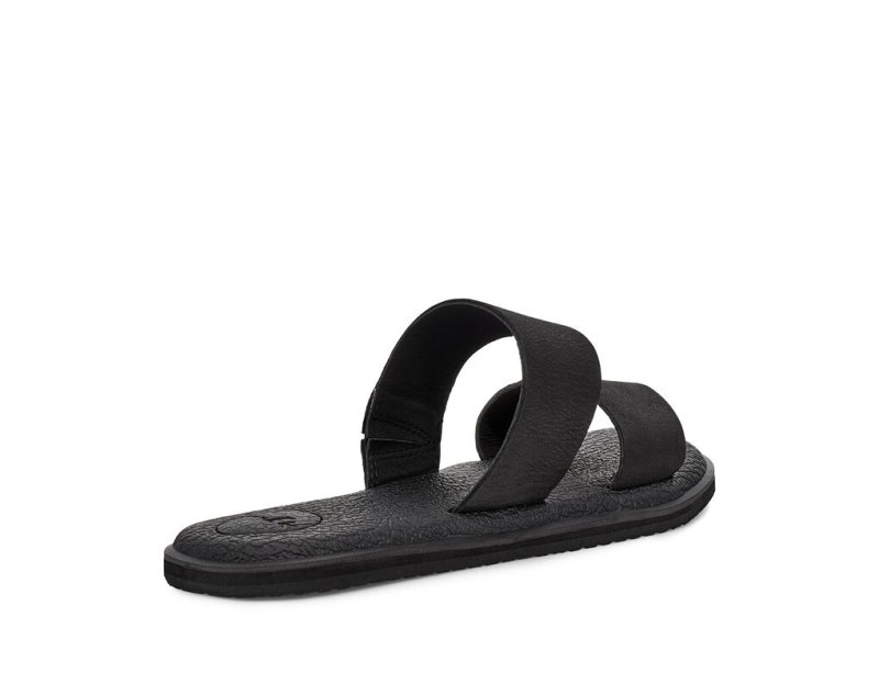 Sanuk Yoga Gora Leather Women's Flip Flops Black | Canada 8TCE